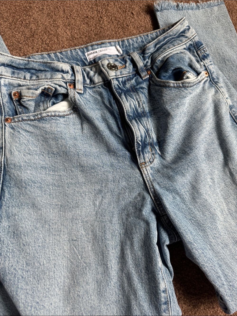 Garage Denim Light Blue Straight Jeans